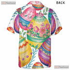 Floral Easter Egg Hawaiian Tee - Vibrant Spring Holiday Gift Shirt Men