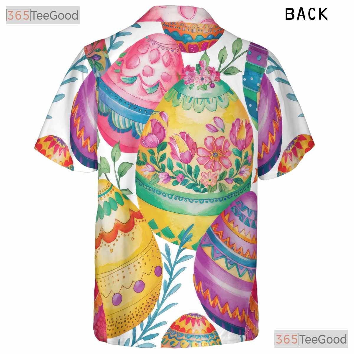 Floral Easter Egg Hawaiian Tee - Vibrant Spring Holiday Gift Shirt Men