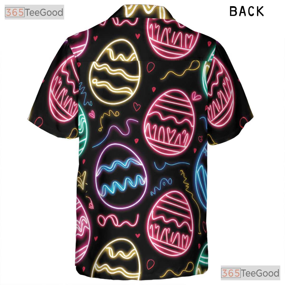 Neon Easter Egg Hawaiian Shirt - Colorful Spring Party Gift for Adults