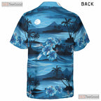 Palm Tree Flower Hawaiian Shirt - Ocean Aloha Beach Party Unisex S-5XL