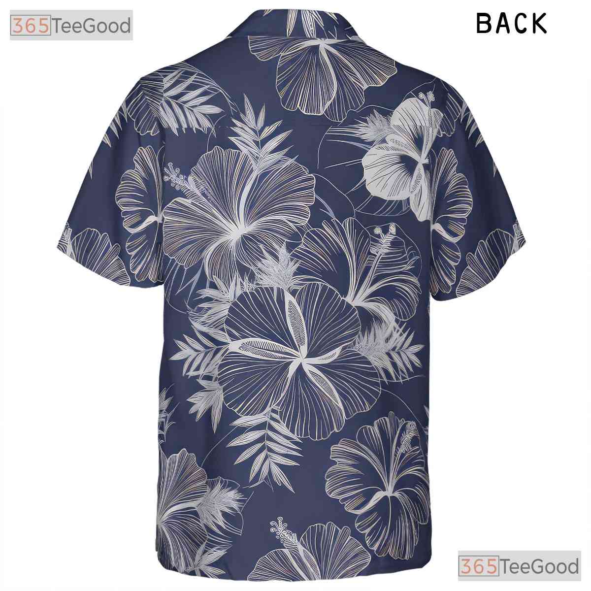 Tropical Blue White Hibiscus Hawaiian Shirt - Unisex Aloha Gift Size S-5XL