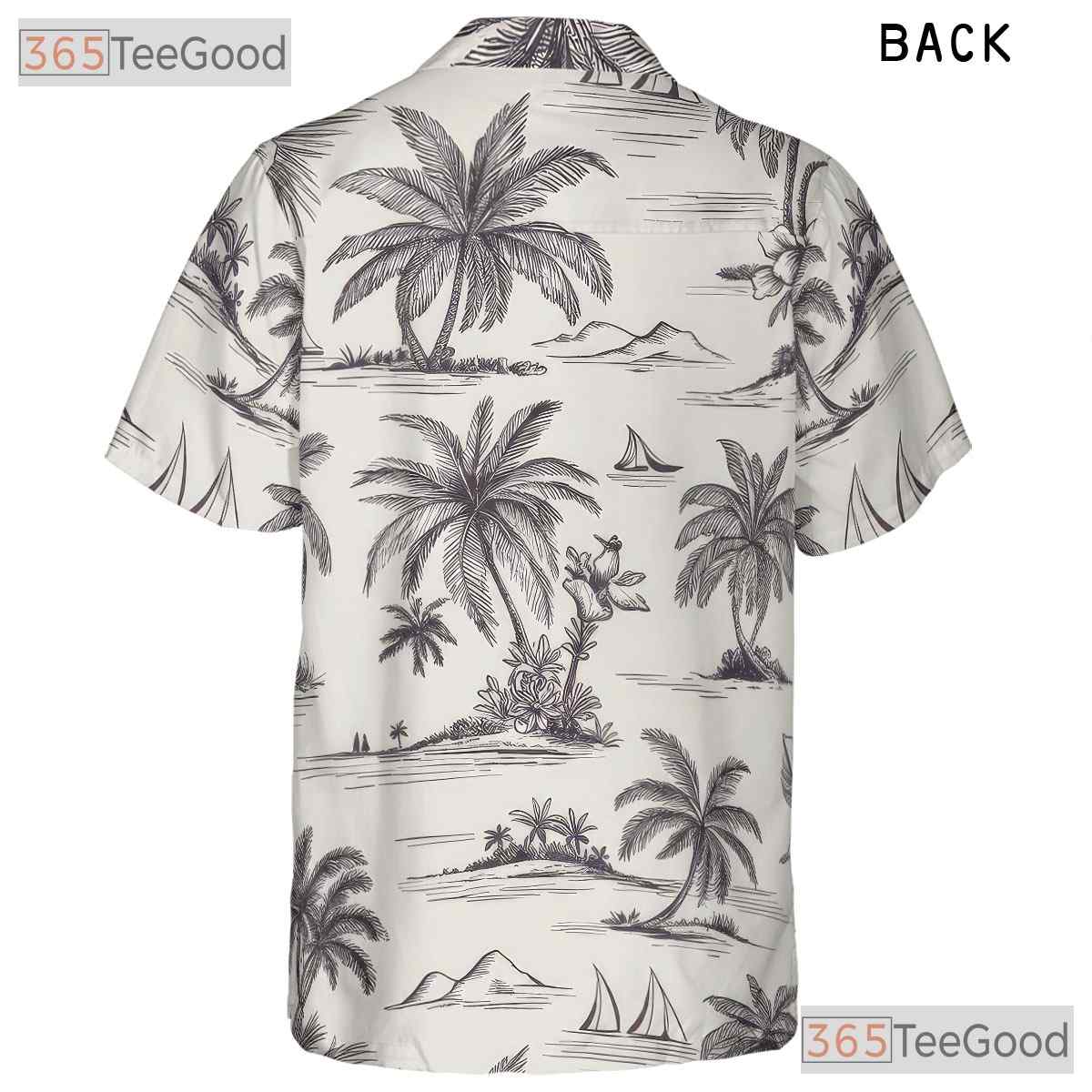 Black & White Jungle Floral Hawaiian Shirt - Tropical Leaf Aloha Tee For Men