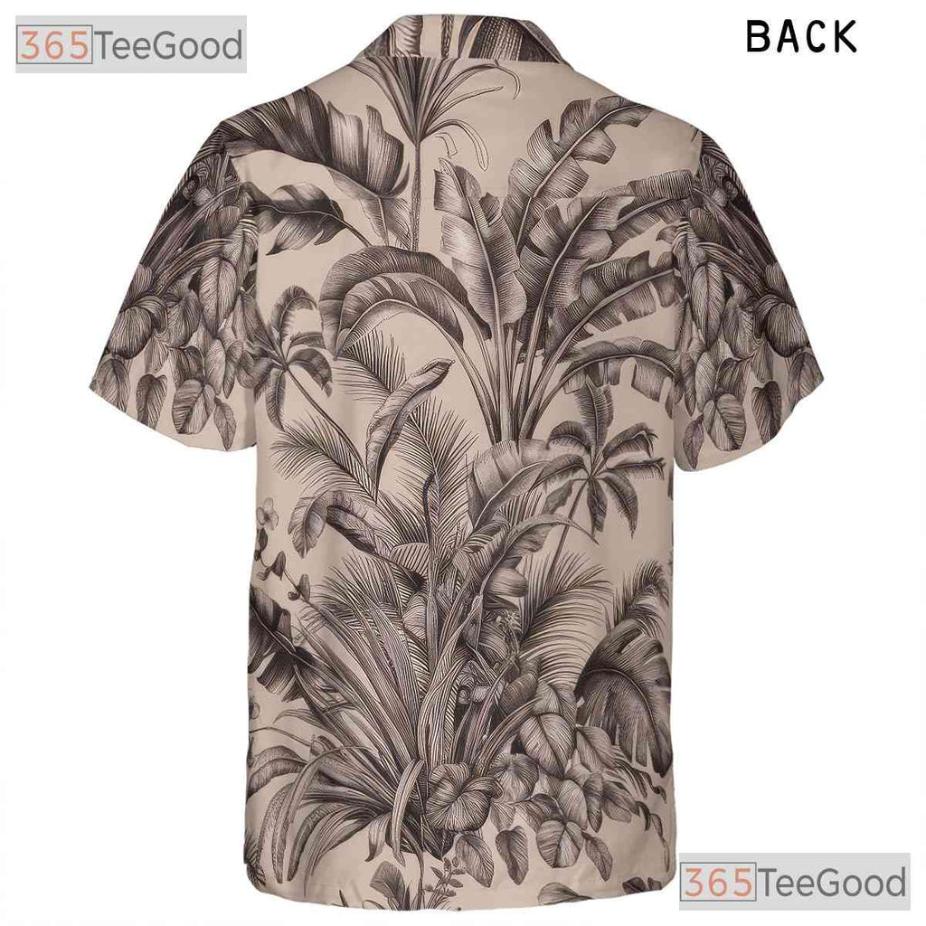 Classic Black & White Jungle Floral Aloha Shirt - Women's Hawaiian Tee