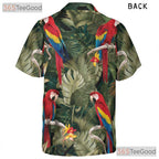 Vintage Macaw Hawaiian Tee - Tropical Jungle Shirt For Women