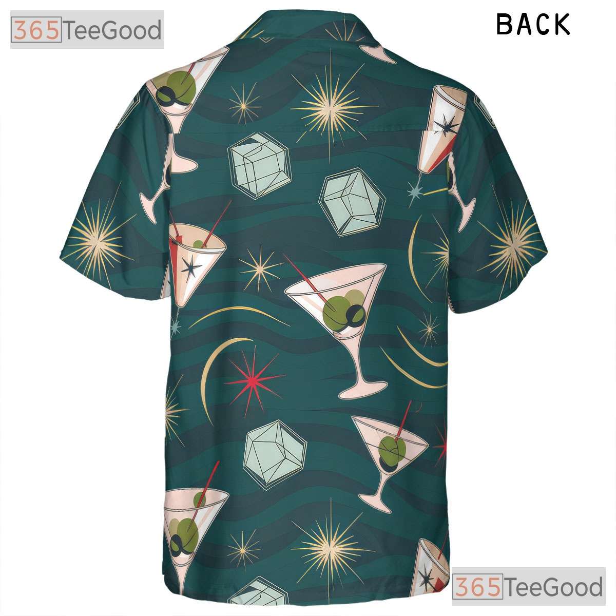Minimalist Palm Tree Hawaiian Shirt - Black White Tee For Men