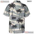 Elegant Minimal Palm Tree Hawaiian Tee - Unisex Aloha Shirt