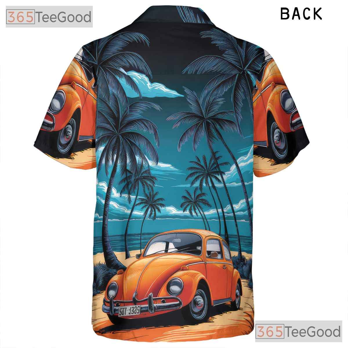 Retro Tropical Palm Hawaiian Shirt - Summer Beach Tee For Men