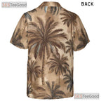Palm Tree Beach Hawaiian Tee - Tropical Vintage Shirt Adult