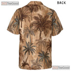 Vintage Tropical Palm Tree Hawaiian Tee - Unisex Retro Summer Beachwear