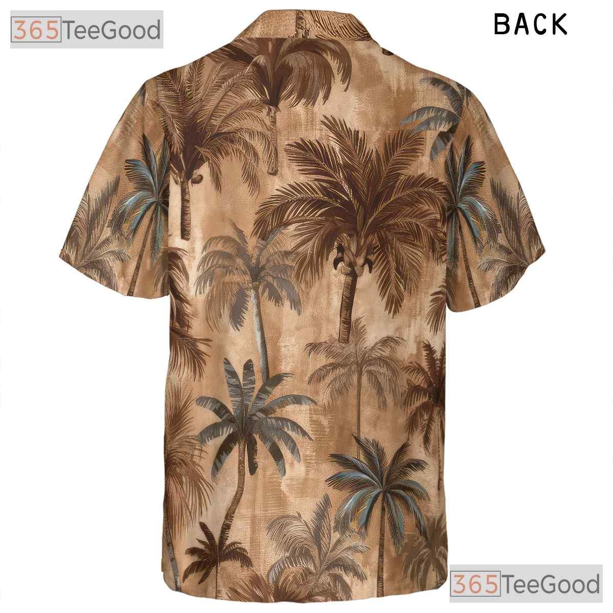 Vintage Tropical Palm Tree Hawaiian Tee - Unisex Retro Summer Beachwear