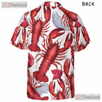 Unisex Red Lobster Seafood Beach Hawaiian Tee - Funny Aloha Summer Outfit