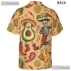 Funny Avocado Taco Hawaiian Shirt - Unisex Mexican Food Aloha Fiesta Tee