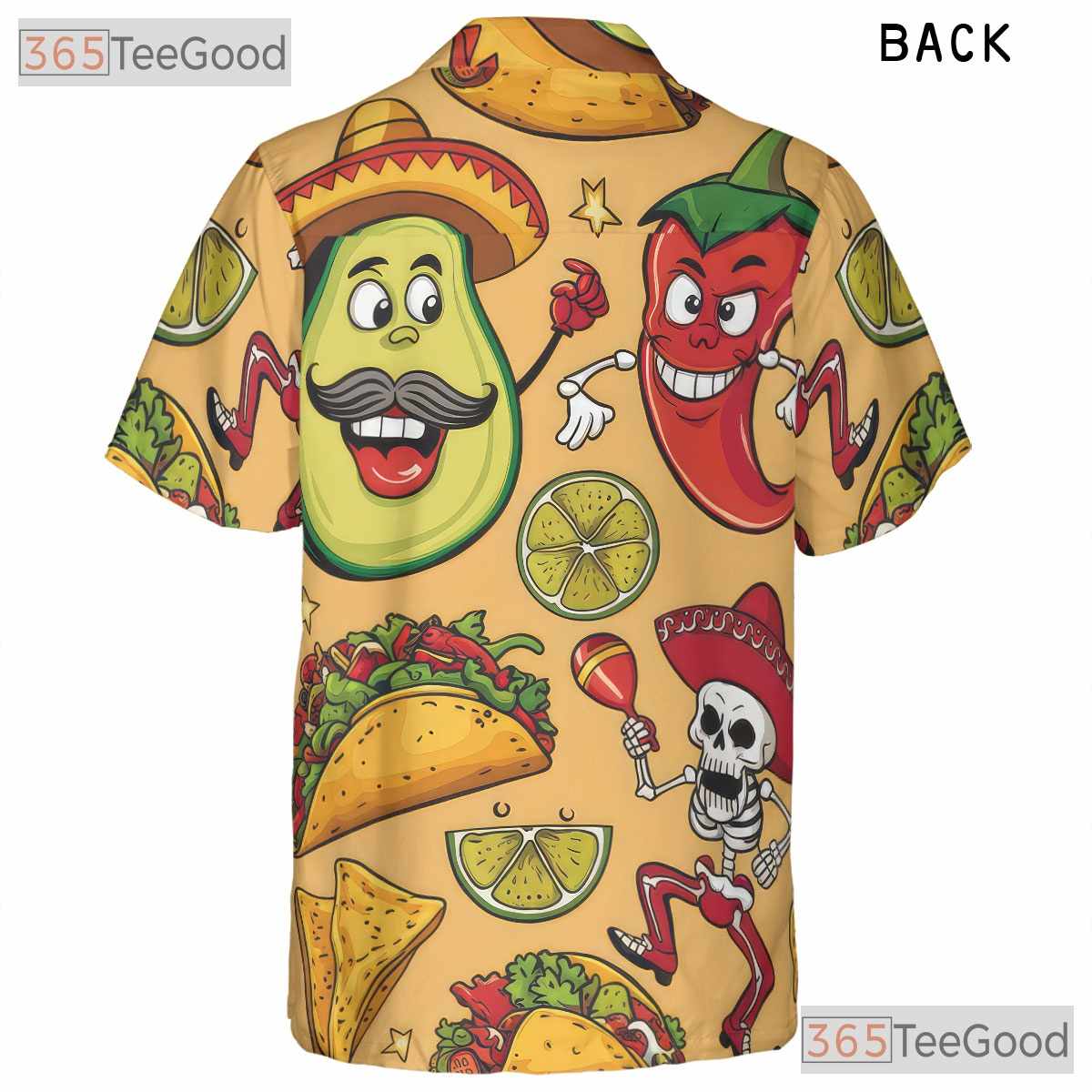 Unisex Taco Avocado Hawaiian Shirt - Funny Mexican Aloha Party Gift Tee