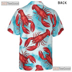 Red Lobster Hawaiian Tee - Adult Seafood Aloha Beach Vacation Style Shirt