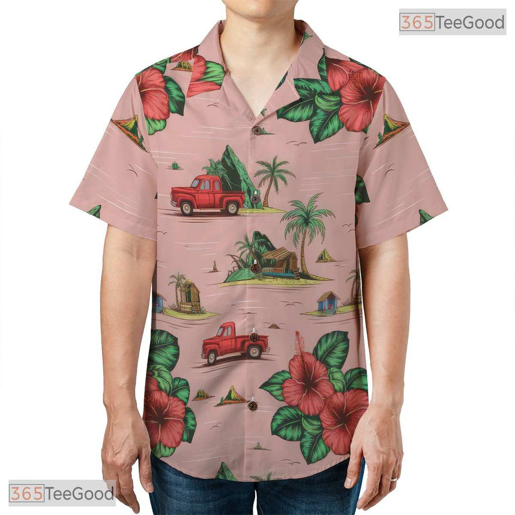 Black Teal Gold Tropical Hawaiian Shirt - Adult Aloha Beachwear Tee