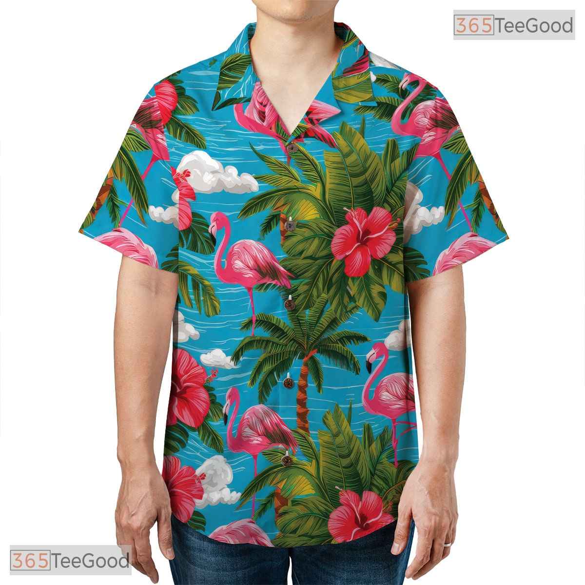 Tropical Hibiscus Hawaiian Shirt - Unisex Aloha Beachwear Outfit