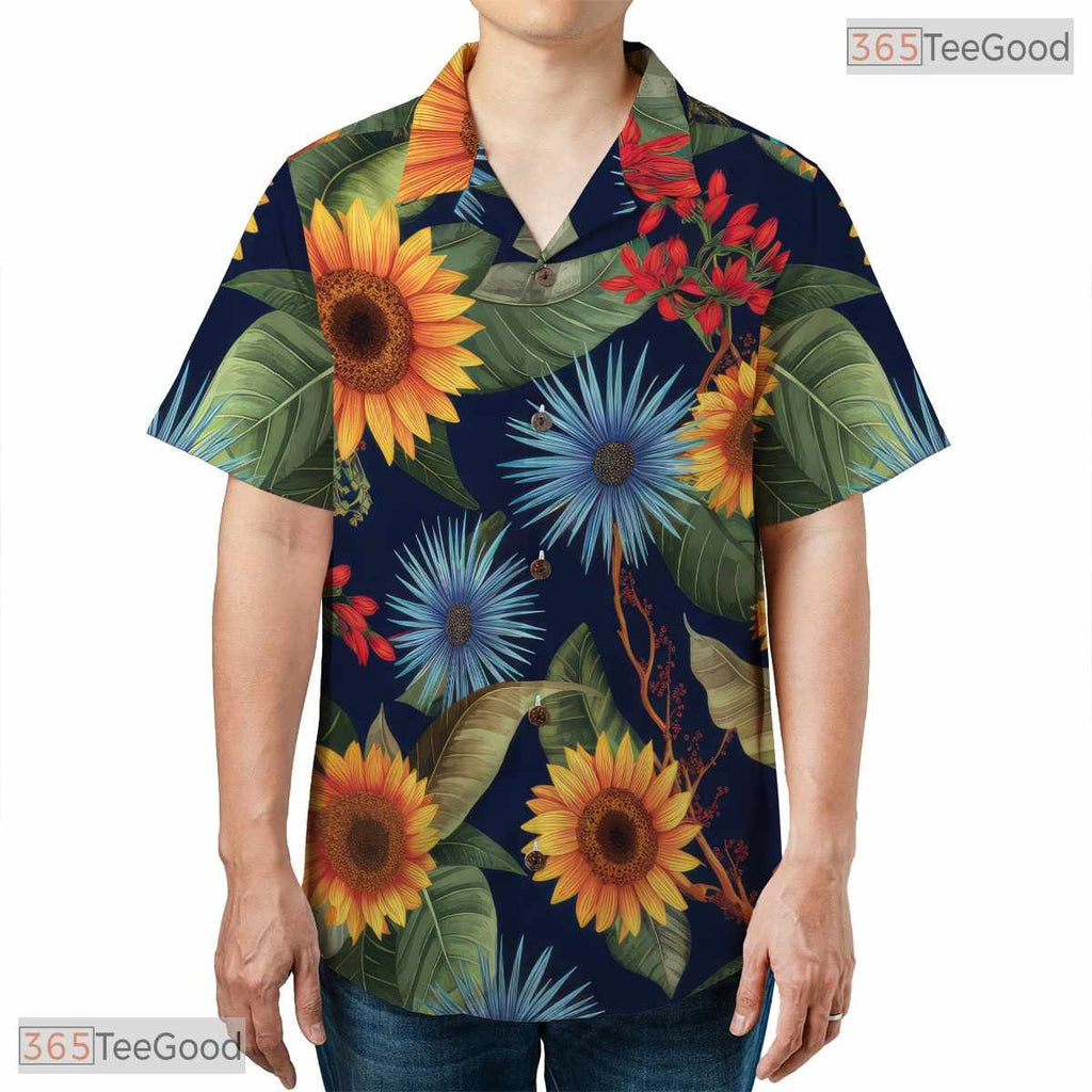 Green Beer & Pineapple Hawaiian Shirt - Fun Summer Aloha Beachwear Men