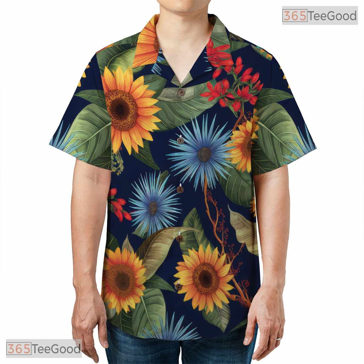 Green Beer & Pineapple Hawaiian Shirt - Fun Summer Aloha Beachwear Men