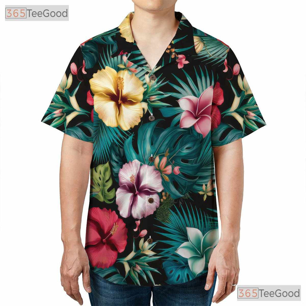 Aloha Floral Paradise Hawaiian Shirt - Unisex Vacation Tee