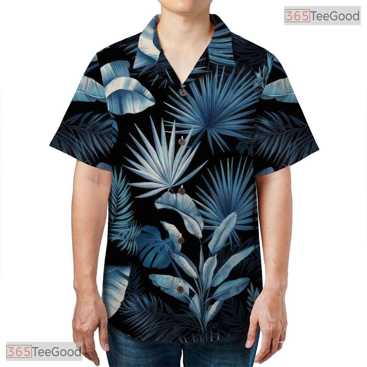 Floral Paradise Navy Hawaiian Tee - Island Aloha Summer Gift for Adults