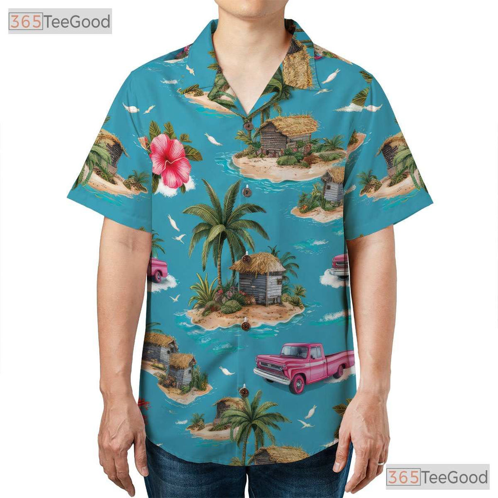 Tropical Island Truck Hawaiian Shirt - Adult Summer Beachwear