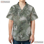 Minimalist Tropical Leaf Hawaiian Shirt - Stylish Unisex Tee