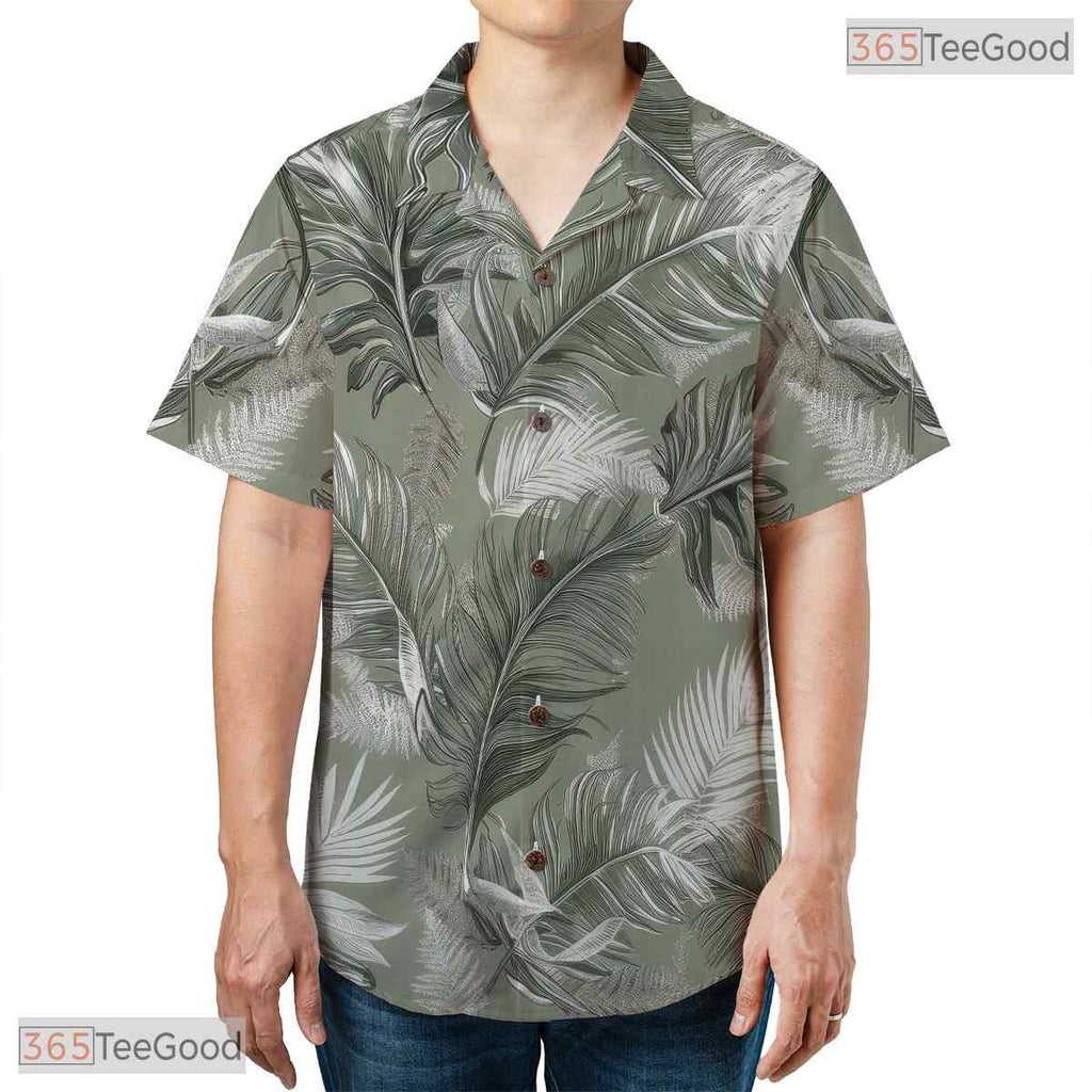 Pink Flamingo Tropical Hawaiian Shirt - Hibiscus Palm Beachwear Men