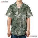 Sage Green Palm Trees Hawaiian Shirt - Adult Summer Beachwear