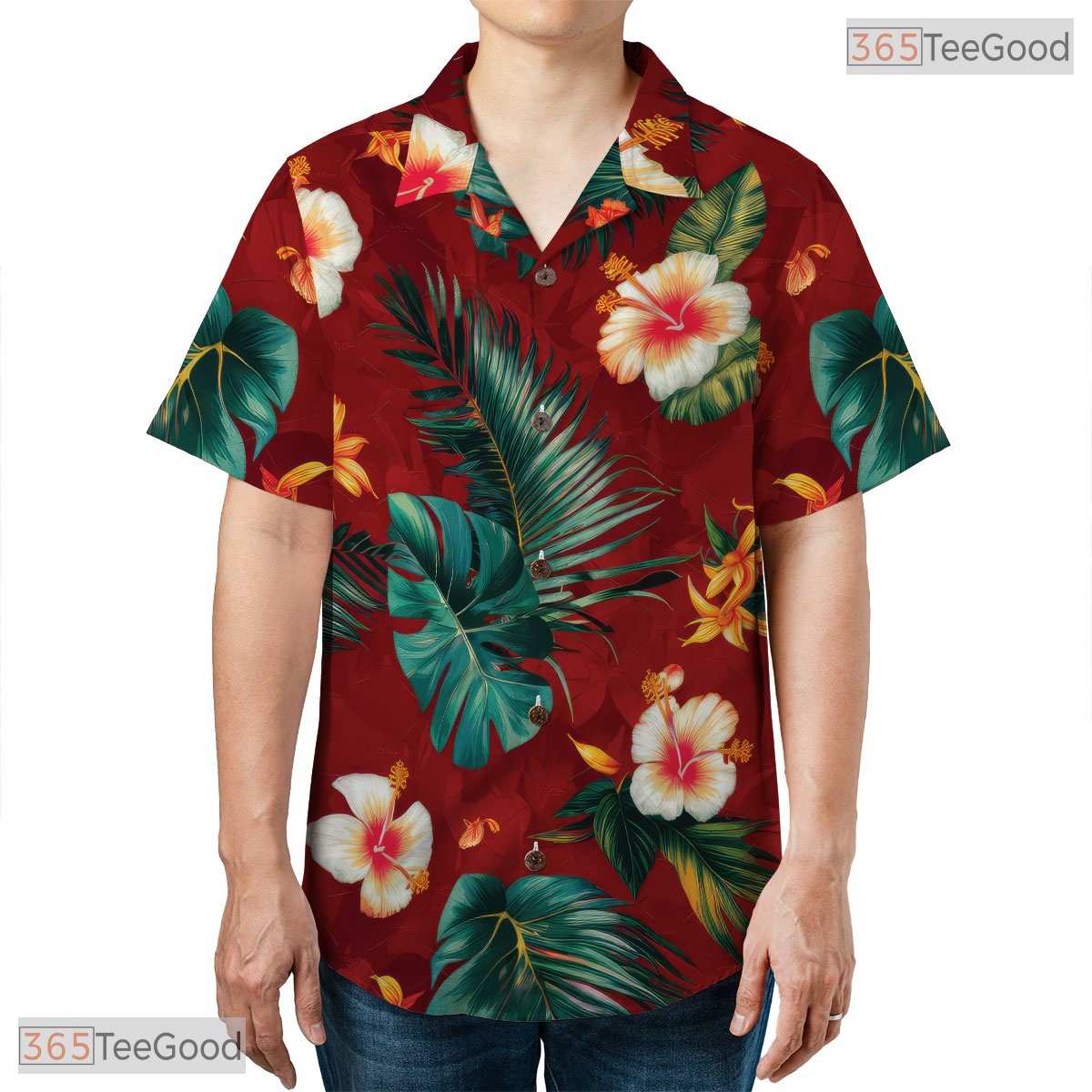 Midnight Foliage Seamless Hawaiian Shirt - Tropical Jungle Aloha Adult