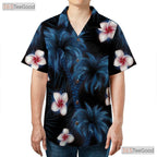 Night Floral Hawaiian Shirt - Vibrant Unisex Aloha Beach Tee