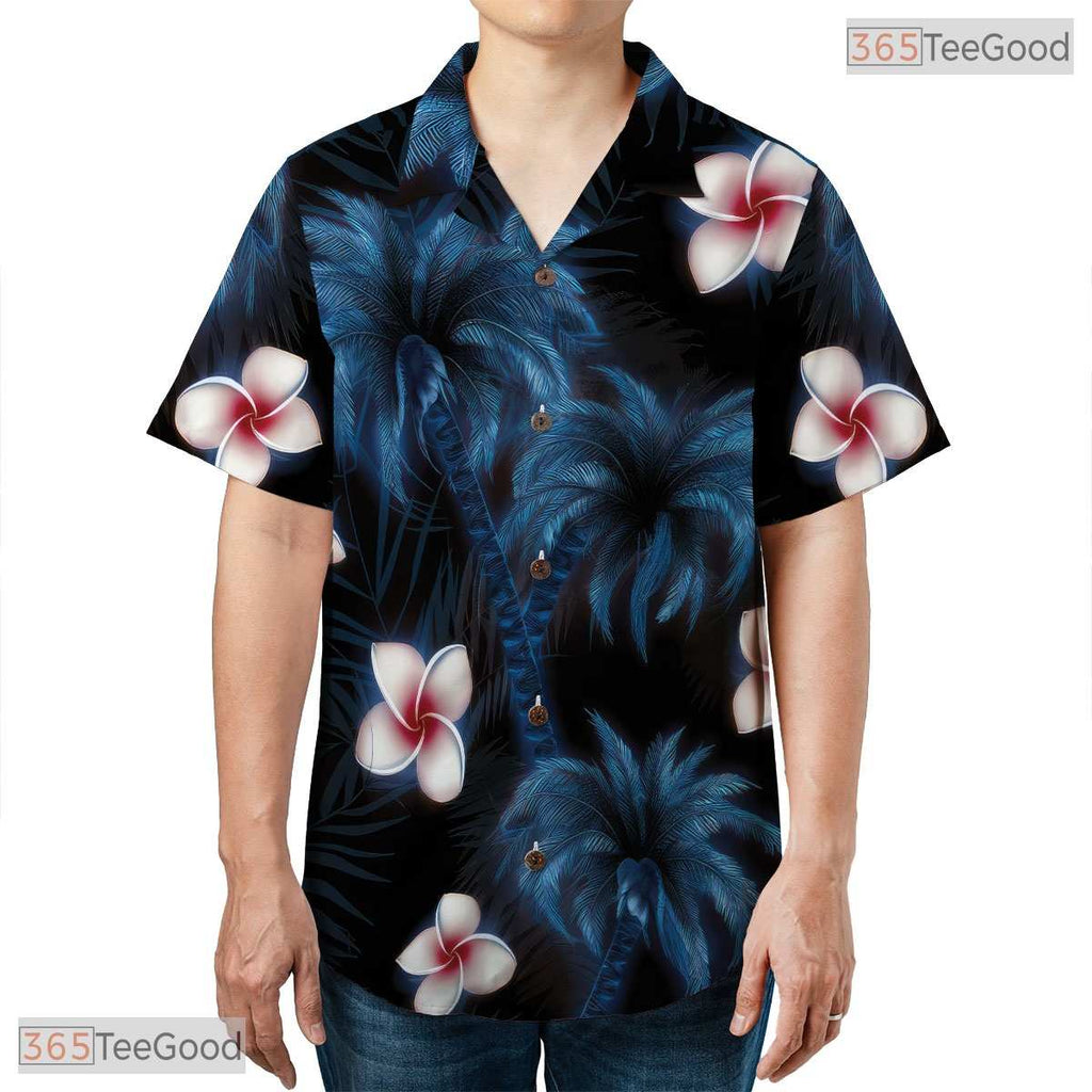 Vibrant Palm Midnight Hawaiian Shirt - Tropical Jungle Print Adults