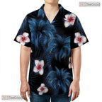 Vibrant Palm Midnight Hawaiian Shirt - Tropical Jungle Print Adults