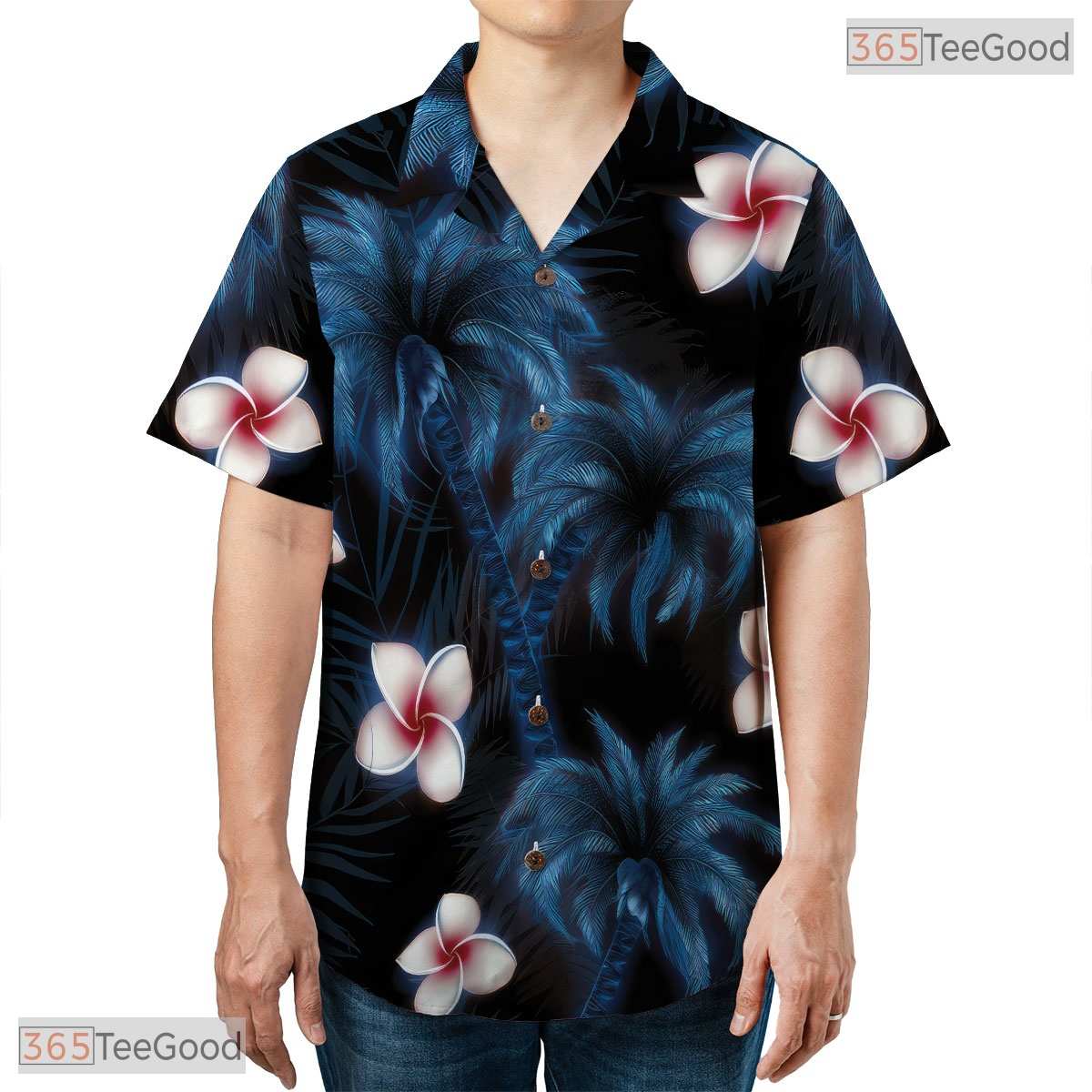 Vibrant Palm Midnight Hawaiian Shirt - Tropical Jungle Print Adults