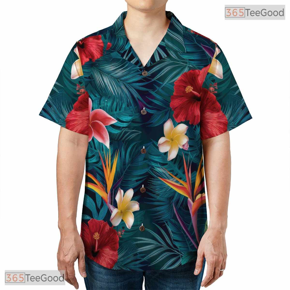 Abstract Palm Midnight Hawaiian Shirt - Tropical Aloha Gift Unisex