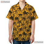 Stylish Black Palm Tree Hawaiian Shirt - Men's Beach Vacation Tee