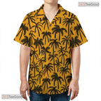 Tropical Palm Leaves Hawaiian Tee - Hibiscus Floral Vacation Outfit Women