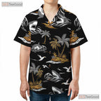 Tropical Shark Hawaiian Shirt - Men's Stylish Beach Party Outfit