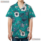 Vibrant Palm Hibiscus Hawaiian Shirt - Unisex Summer Beach Tee