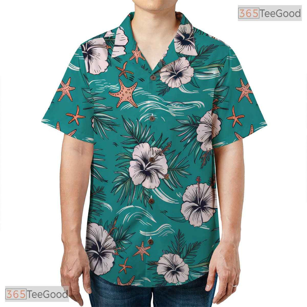 Colorful Ocean Sunset Hawaiian Tee - Tropical Beach Style Unisex Adult