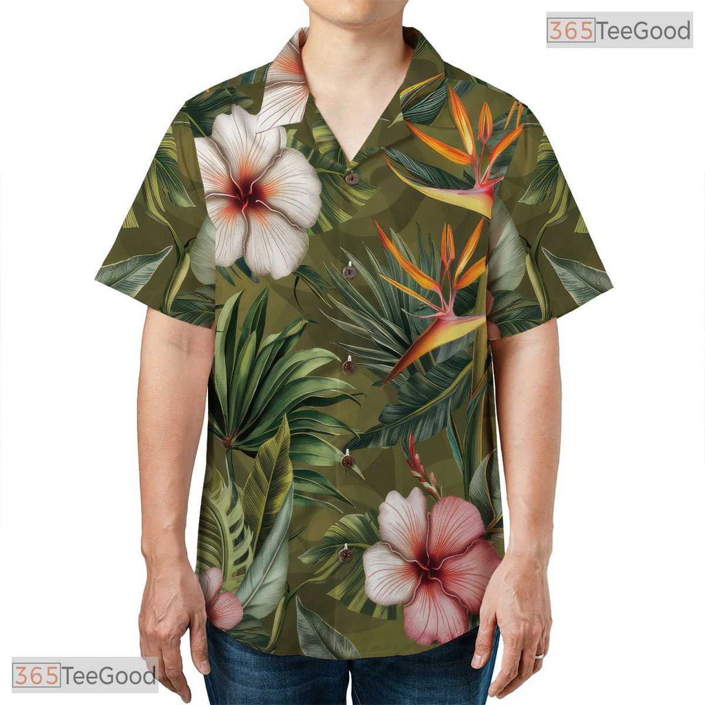 Blue Ocean Sunset Hawaiian Tee - Palm Tree Tropical Beach Gift Women