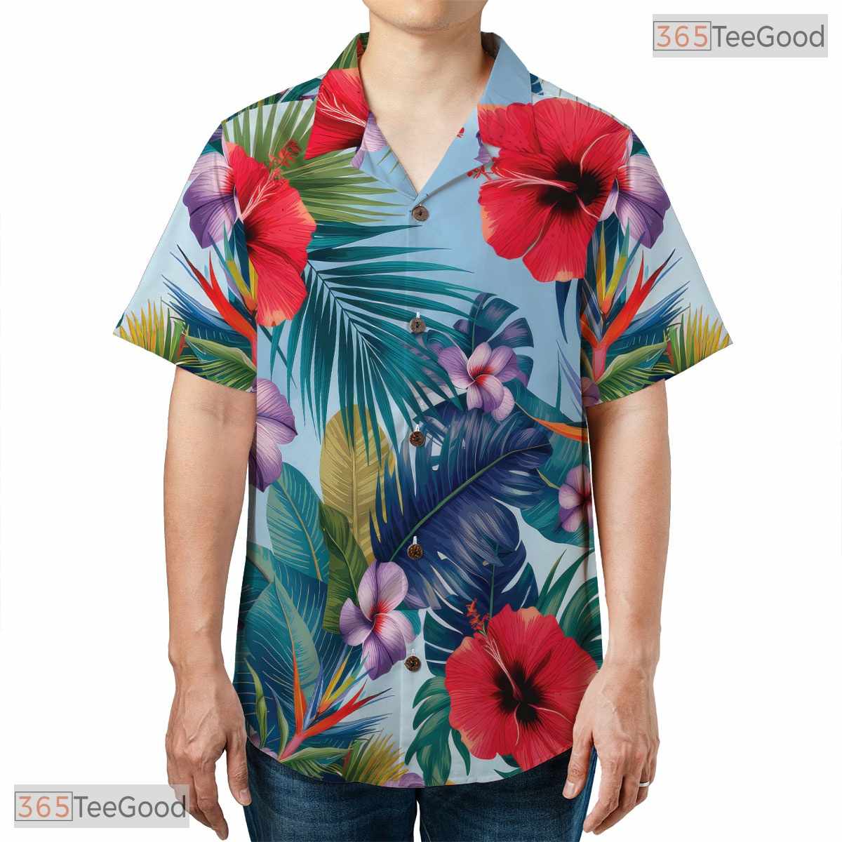 Ocean Sunset Aloha Hawaiian Shirt - Relaxed Island Beachwear Adults