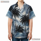 Tropical Palm Breeze Hawaiian Shirt - Casual Island Getaway Beachwear Men