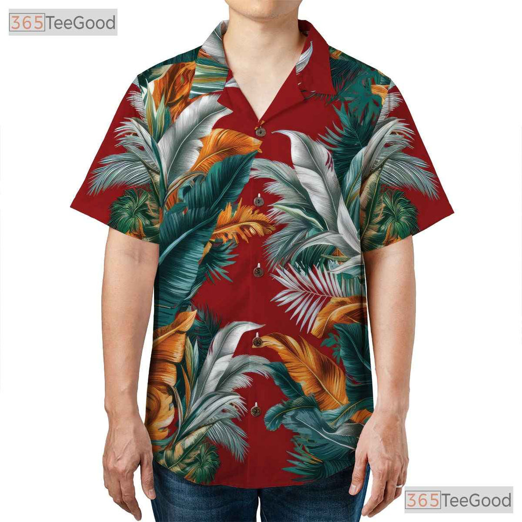 Rainforest Jungle Blaze Hawaiian Shirt - Tropical Summer Aloha Shirt Unisex