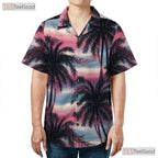 Island Sunset Hawaiian Shirt - Tropical Palm Trees Beachwear Gift Unisex