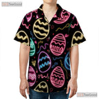 Neon Easter Egg Hawaiian Shirt - Colorful Spring Party Gift for Adults