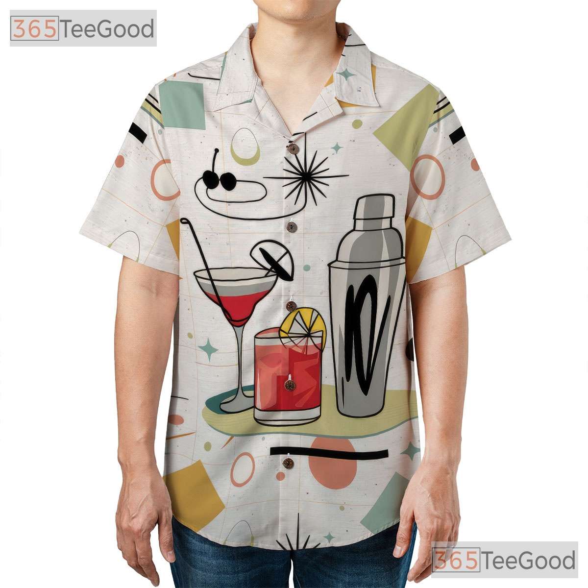 Black Cat Floral Hawaiian Shirt - Tropical Palm Tee For Adults