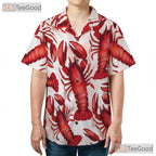 Funny Red Lobster Hawaiian Shirt - Unisex Seafood Beach Aloha Party Tee