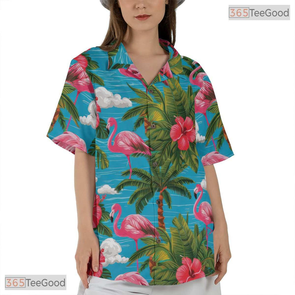 Tropical Hibiscus Hawaiian Shirt - Unisex Aloha Beachwear Outfit