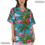 Tropical Hibiscus Hawaiian Shirt - Unisex Aloha Beachwear Outfit