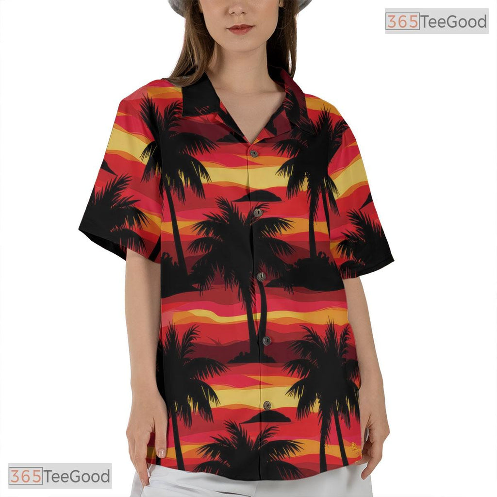 Tropical Bird of Paradise Hawaiian Shirt - Women's Vacation Outfit